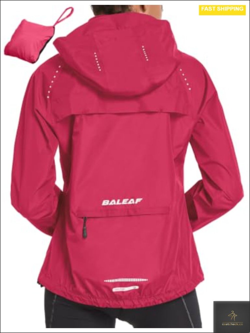 Packable Rain Jacket Waterproof Lightweight Hooded